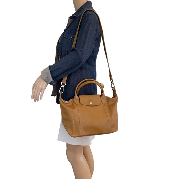 Longchamp Le Pliage Cuir Lambskin CUMIN small leather bag - Picture 2 of 16